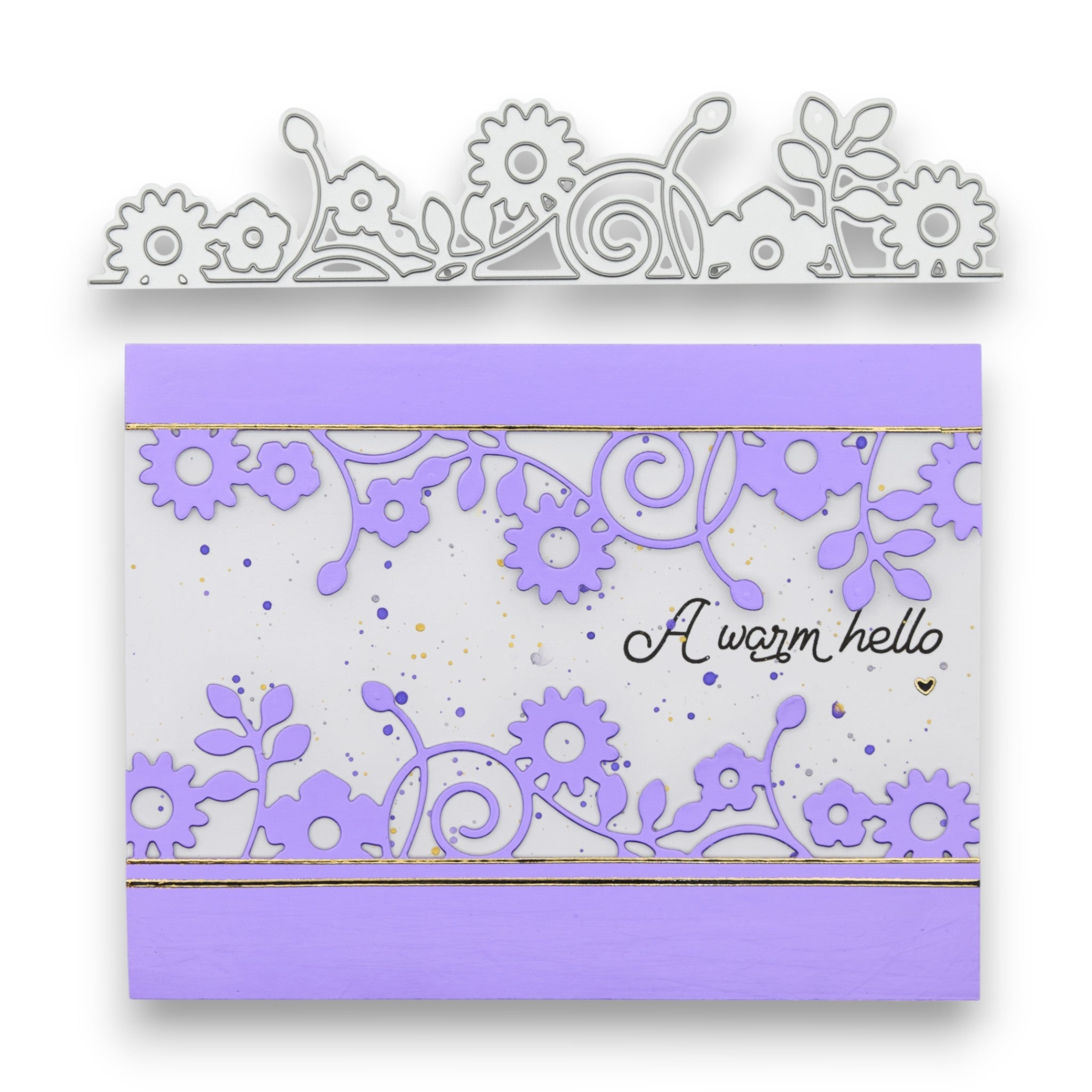 Large Floral Border Love Notes - Steel Cutting Die